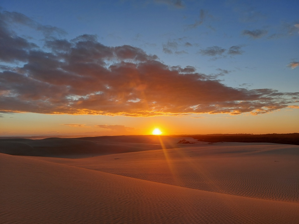 sunset over dunes